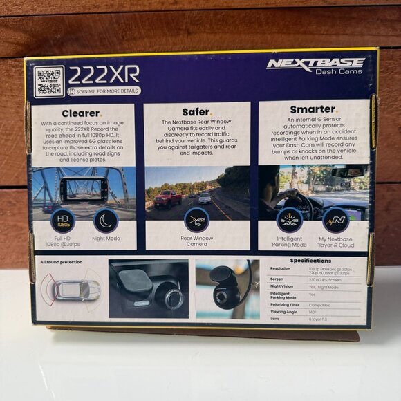 Nextbase 222X Dash Cam Front & Rear 1080p Night Vision Loop Cam Car DVR - Picture 4 of 13